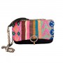 BOHO MISTER ROCK CUIR BUBBLE NOIR/ KILIM, CHAINE ARGENTEE