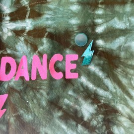 SHOPPERBAG XXL TIE&DYE GREEN, LET'S DANCE PINK