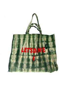 SHOPPERBAG XXL TIE&DYE MENTHE, LET'S DANCE RED