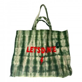 SHOPPERBAG XXL TIE&DYE MENTHE, LET'S DANCE PINK